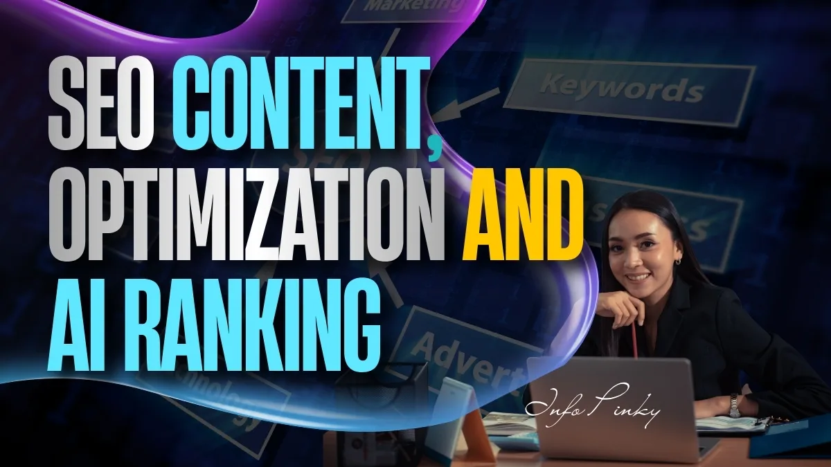 A Strategic Blueprint for SEO Content Optimization and AI Ranking Automation service for freelancers and founders offered by Info Pinky team. Infopinky.com