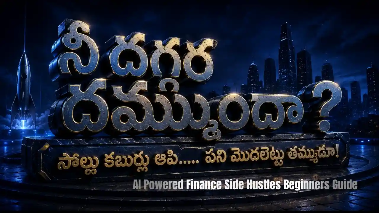 AI Powered Finance Side Hustles Beginners Guide, Telugu Side Hustle Ideas, Earn Lakhs From Home, Passive Income Telugu