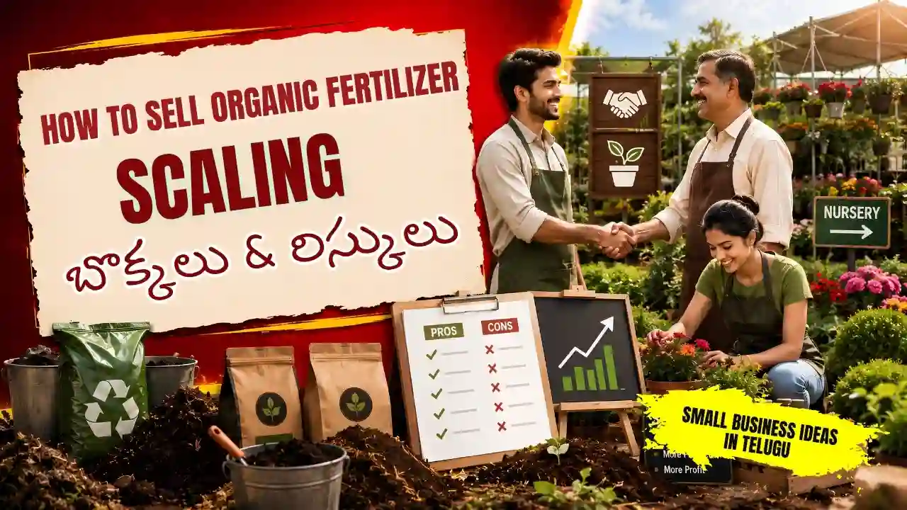 Selling organic compost to plant nurseries and garden stores in Andhra Pradesh with business scaling strategies for Telugu startup founders and small business owners.