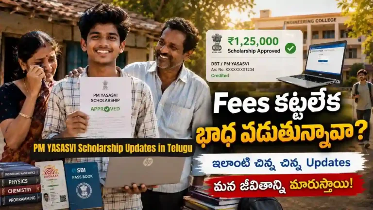 పీఎం యశస్వి స్కాలర్‌షిప్ 2026 అర్హతలు మరియు అప్లికేషన్ ప్రాసెస్ వివరాలు.